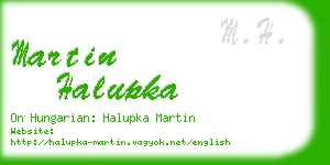 martin halupka business card